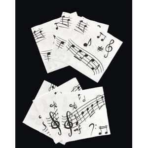 Servietter med notemotiv