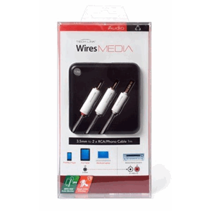 Tech Link 3.5 jack to RCA/Phono cable, 1m