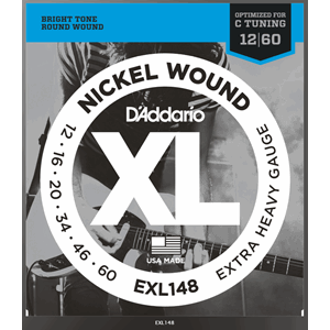 Daddario EXL148 Nickel Wound Drop-C 12-60
