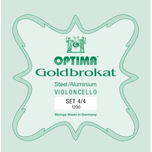Optima Groldbrokat Steel/Aluminium Violincello Set 4/4
